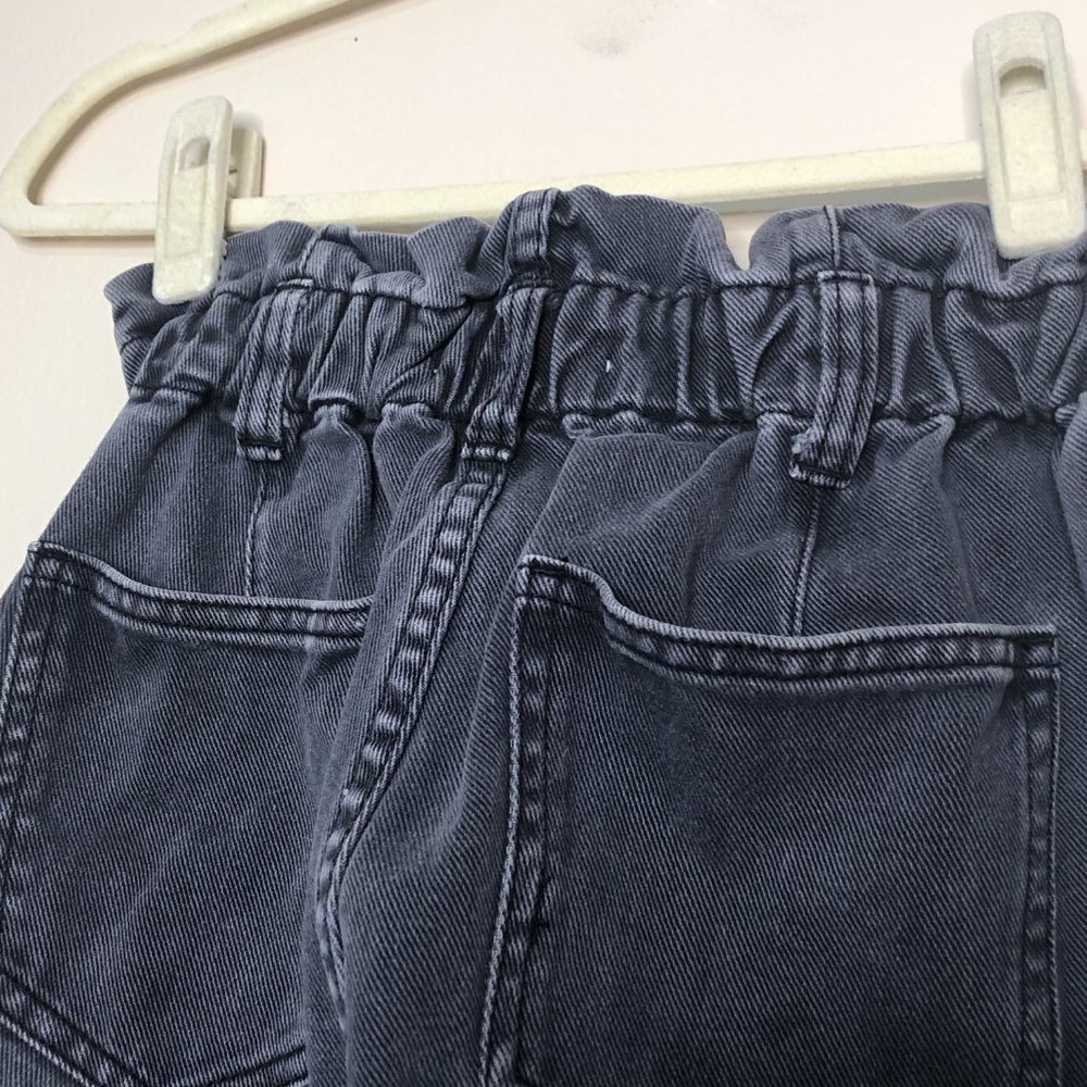 PACSUN Womens Faded Black Paper Bag Waist Mom Jean 23 - Picture 4 of 11